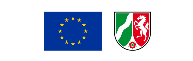 Logos: Co-funded by the European Union, ERDF/JTF NRW, State of North Rhine-Westphalia