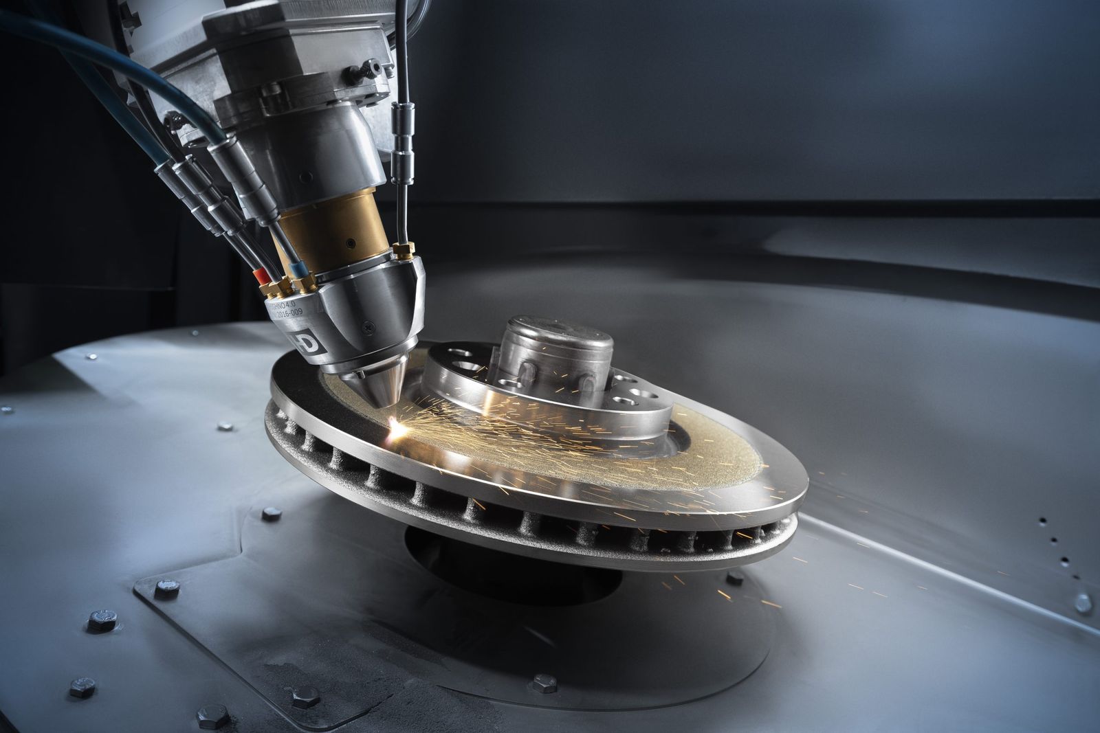 Brake disc hard coating in process